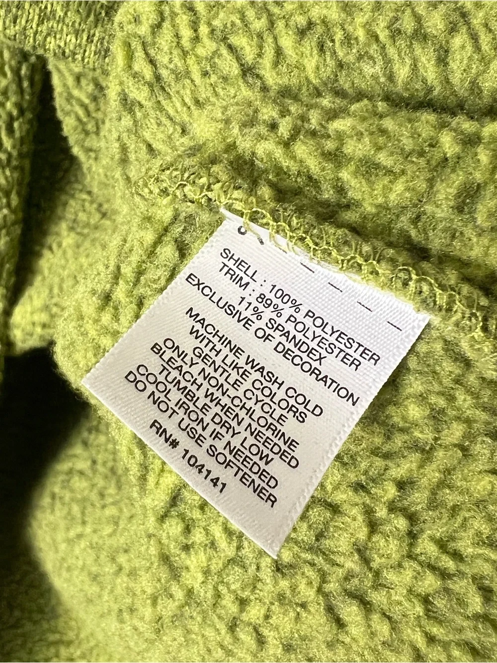Koppen Mens Fleece Pullover Sweater Size L Green Quarter Zip